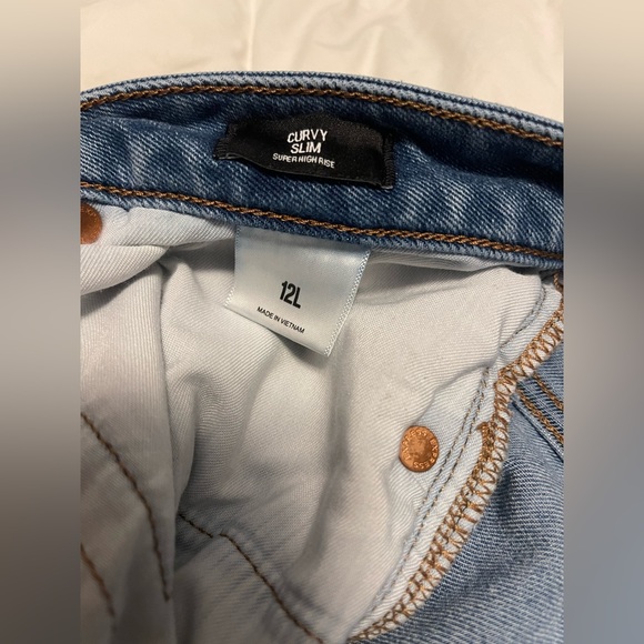 EXPRESS curvy slim super high rise jeans Size 12L - Picture 10 of 11